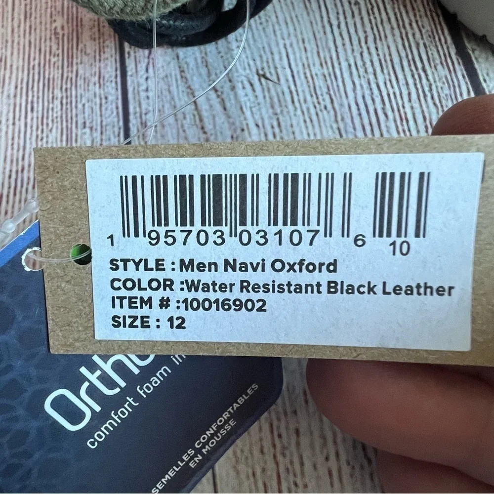 TOMS Black Leather Navi Oxfords Shoes 12